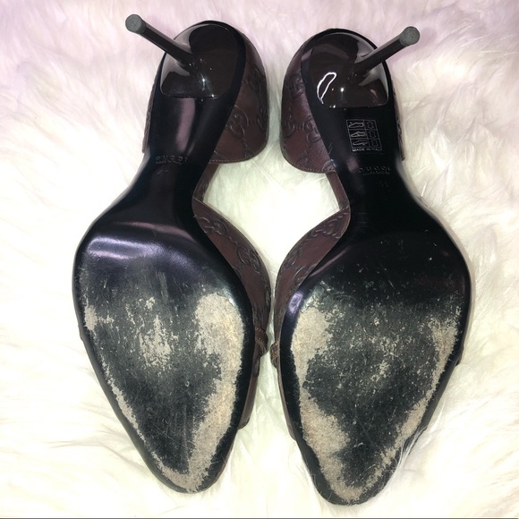 👠 GUCCI Guccissima Soft Chocolate Heels 41 11 - Picture 3 of 8